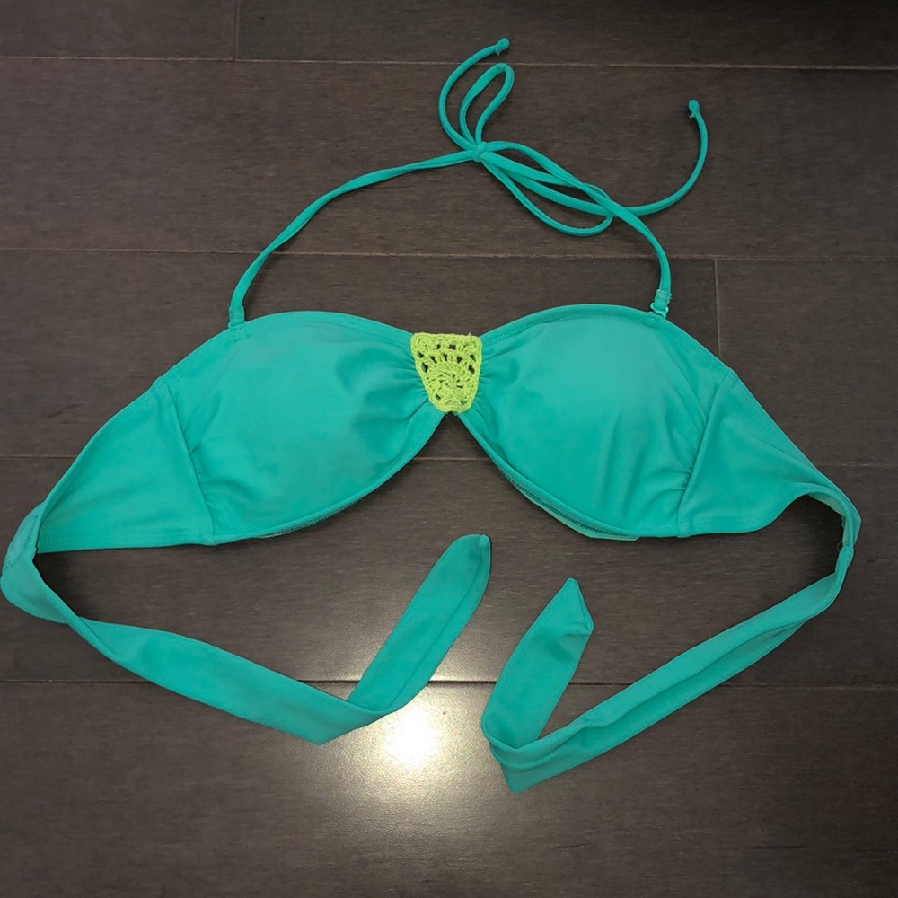 Teal bikini top